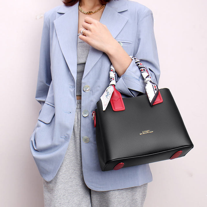Elegante Handtasche für Damen, abnehmbarer Seidengriff, Umhängetasche für Damen
