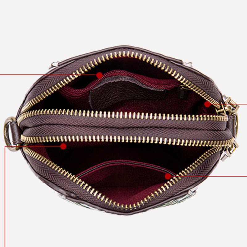 Handytasche für Damen Vintage Custom Mini Umhängetasche aus Rindsleder
