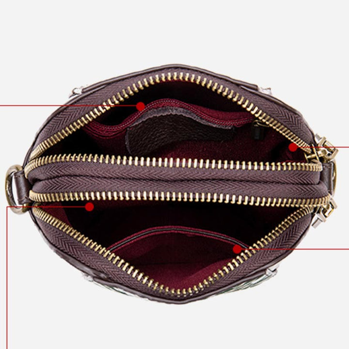 Handytasche für Damen Vintage Custom Mini Umhängetasche aus Rindsleder