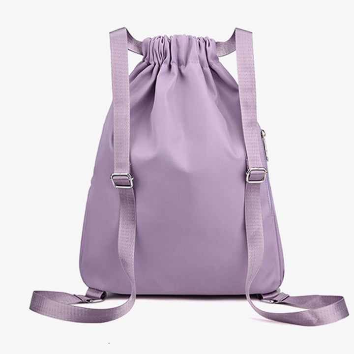 Wasserdichte String Bag Faltbarer Sport Gym Kordelzug Rucksack mit Seitentasche