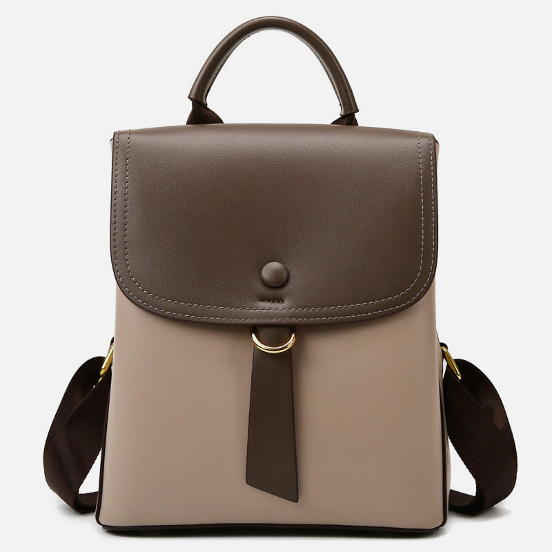 Minimalistischer Rucksack Farbkontrast Robustes veganes Leder Kleiner Tagesrucksack