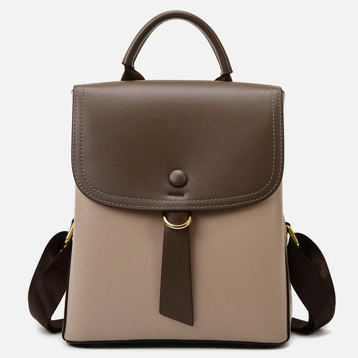 Minimalistischer Rucksack Farbkontrast Robustes veganes Leder Kleiner Tagesrucksack