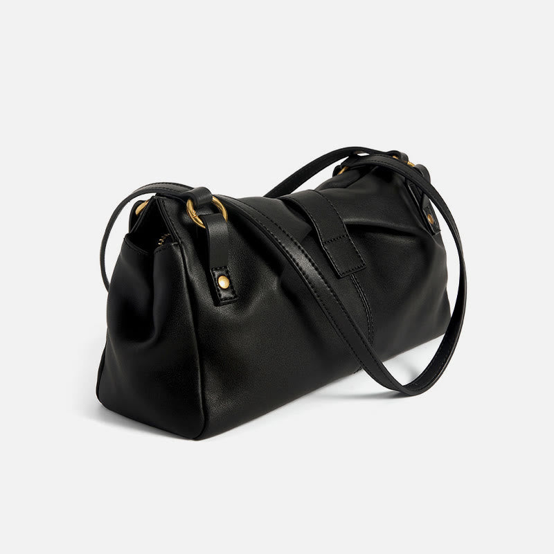 Klassische Unterarmtasche im Retro-Stil für Damen, Schultertasche aus echtem Leder