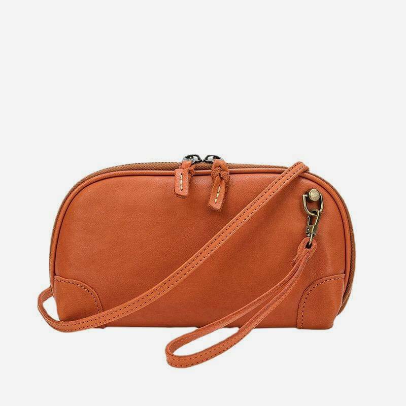 Geldbörsen mit mehreren Taschen für Damen, Retro-Mini-Umhängetasche aus Leder