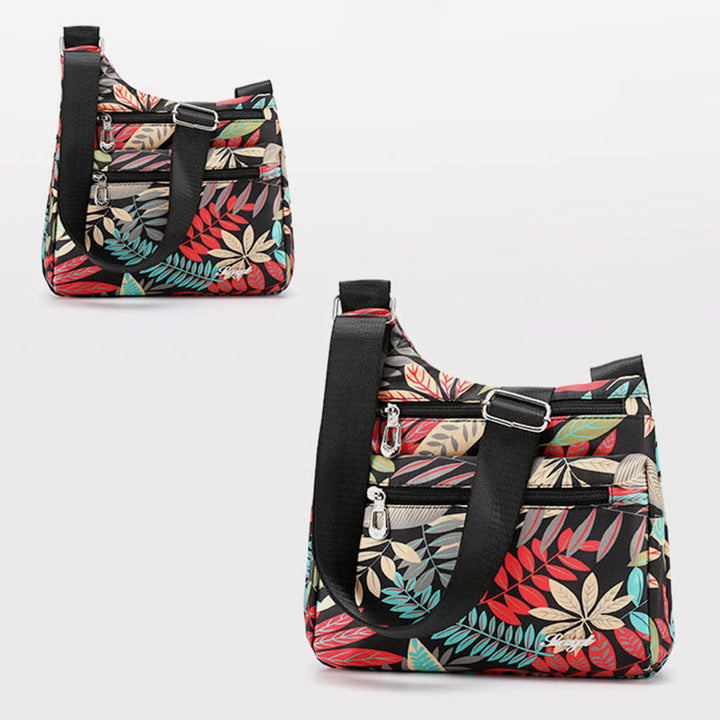 Umhängetasche für Damen aus Nylon mit Folk-Custom-Ethno-Druck