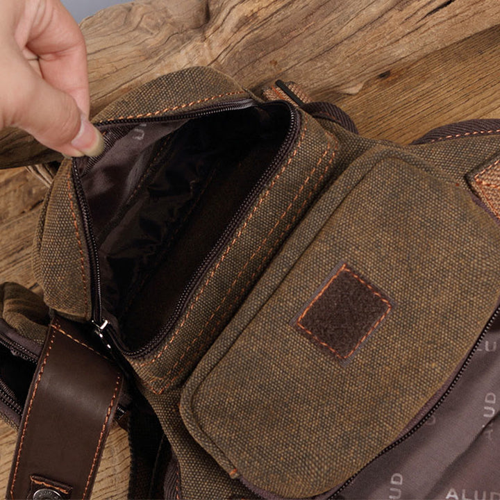 Beintasche für Männer, langlebige vertikale Outdoor-Sport-Canvas-Tasche