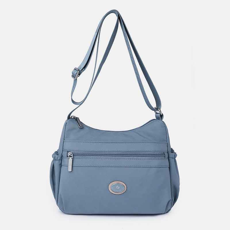 Mehrfarbige Umhängetasche für Damen, große Pendlertasche aus Nylon
