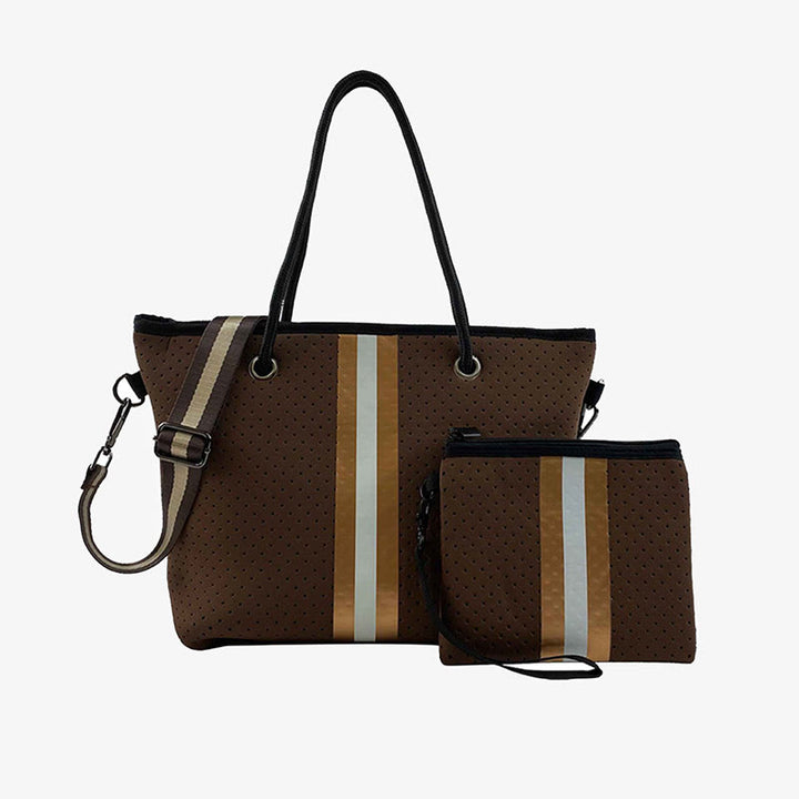 Tragetaschen-Set für Pendler, Rückentasche, breiter Riemen, Schultertasche