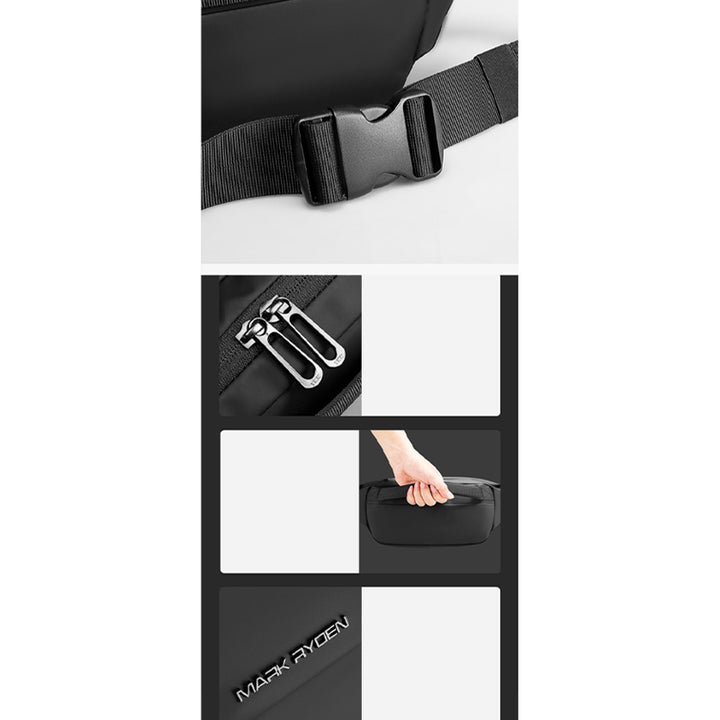 Kleine Brusttasche für Herren, funktionaler, wasserdichter, lässiger Tagesrucksack, Sling-Umhängetasche