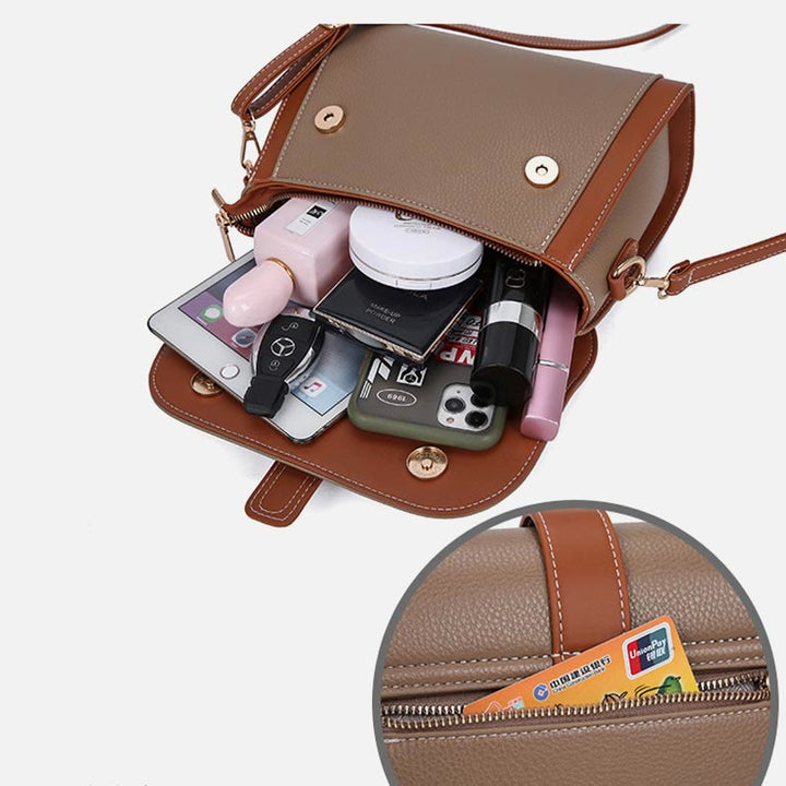 Top-Griff-Tasche für Damen PU-Leder Minimalistische Umhängetasche