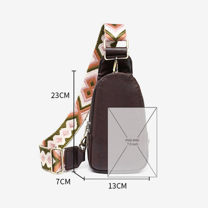 Schultertasche für Damen, leichte Einkaufstasche aus Leder mit breiten Riemen