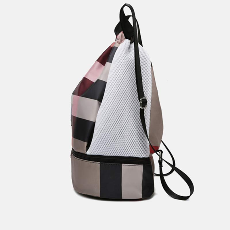 Wasserdichter Kordelzug-Rucksack, Sportsack, Mini-Reise-Tagesrucksack mit Schuhfach