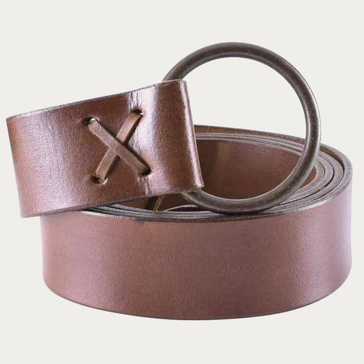 Mittelalterlicher Säbelgürtel, Wikingerritter, keltischer Ring, Lederholster