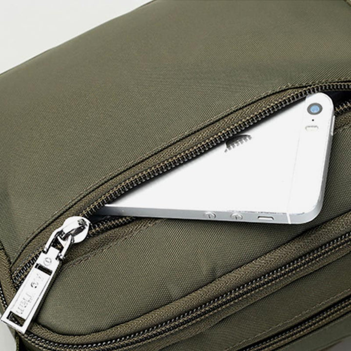 Umhängetasche mit mehreren Taschen für Herren, leichte Mini-Umhängetasche aus Nylon