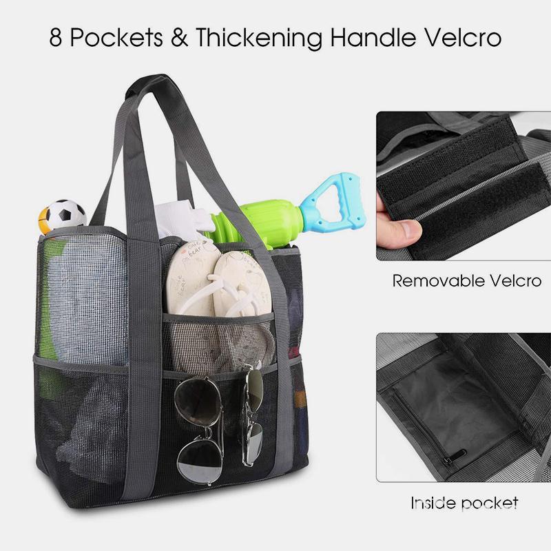 Übergroße Strandtaschen aus Netzgewebe