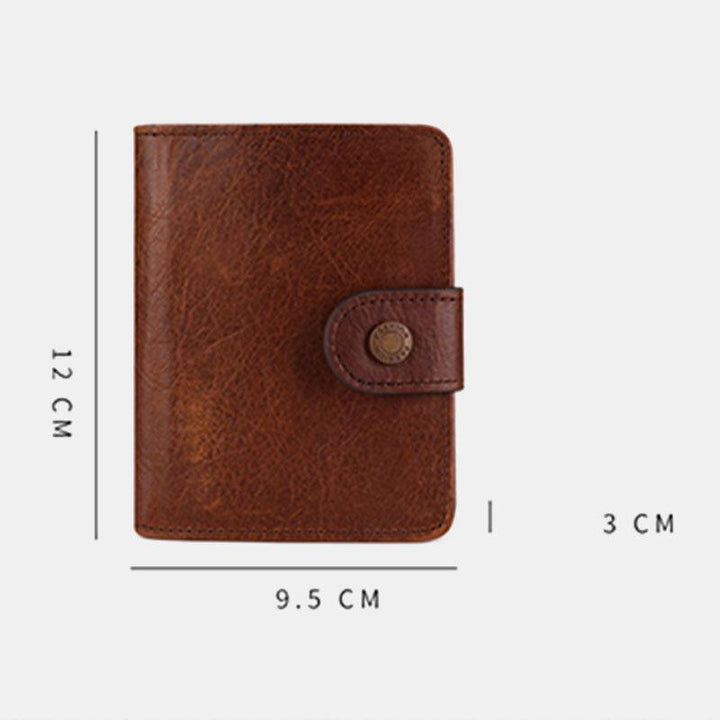 12 Kartenfächer Echtes Leder RFID Anti-Diebstahl Kurze Brieftasche