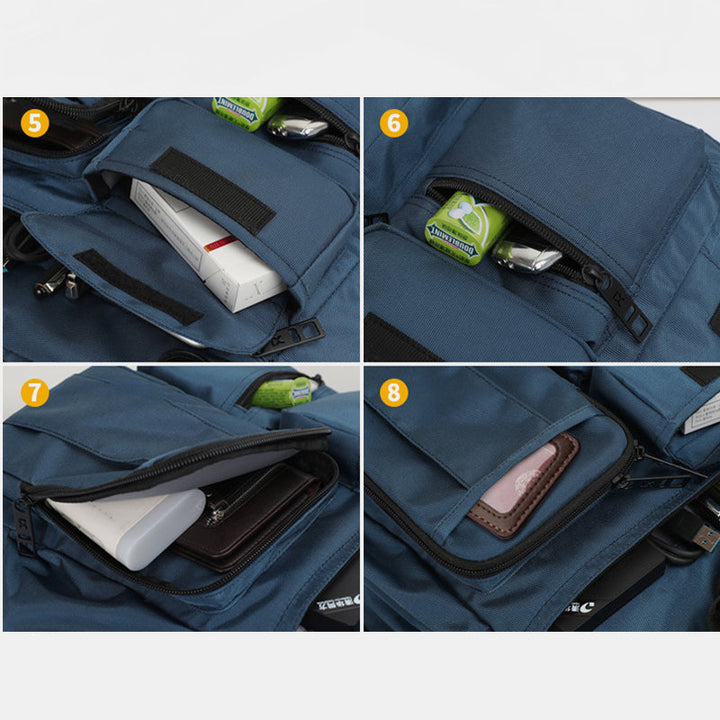 Skalierbare Umhängetasche mit großem Fassungsvermögen und mehreren Taschen