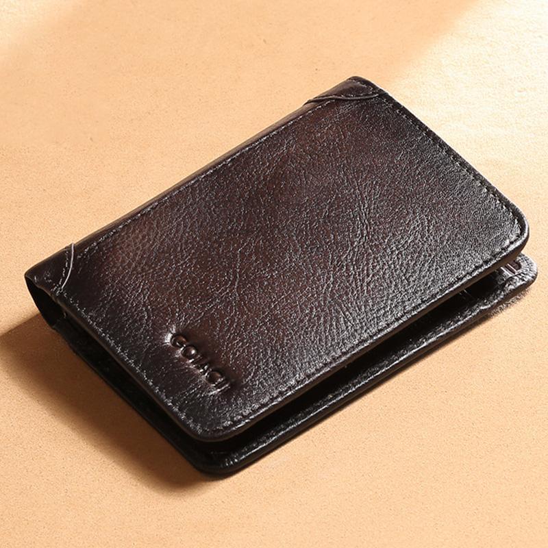 RFID-Multi-Karten-Geldbörse aus echtem Leder