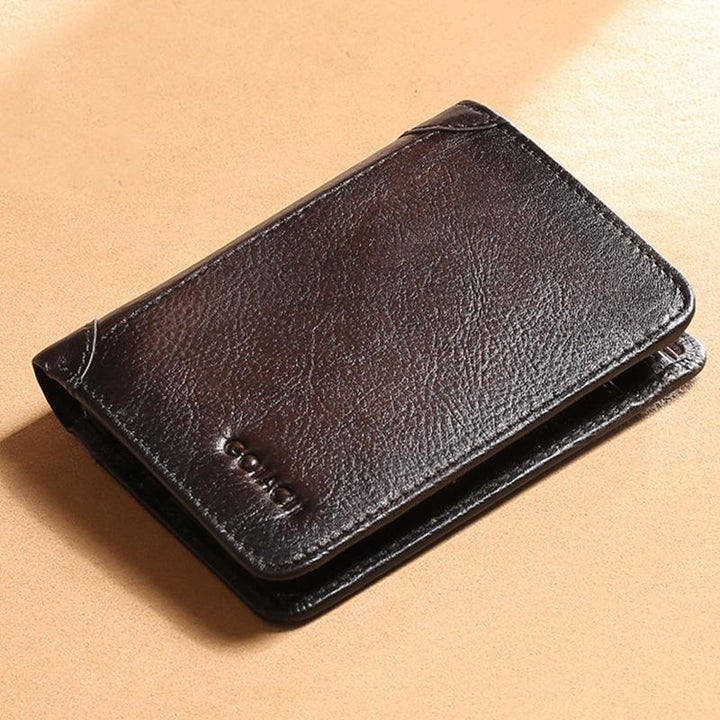 RFID-Multi-Karten-Geldbörse aus echtem Leder