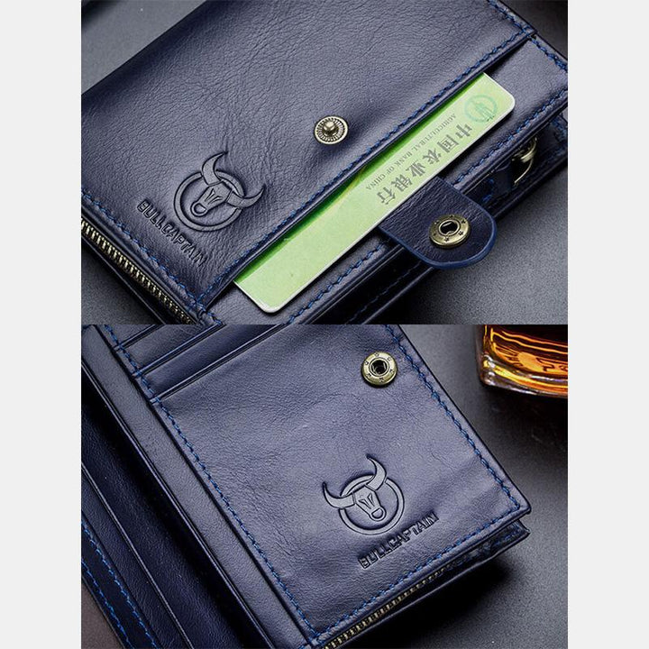 Echtes Leder Vintage Kartenhalter Geldklammer Geldbörse