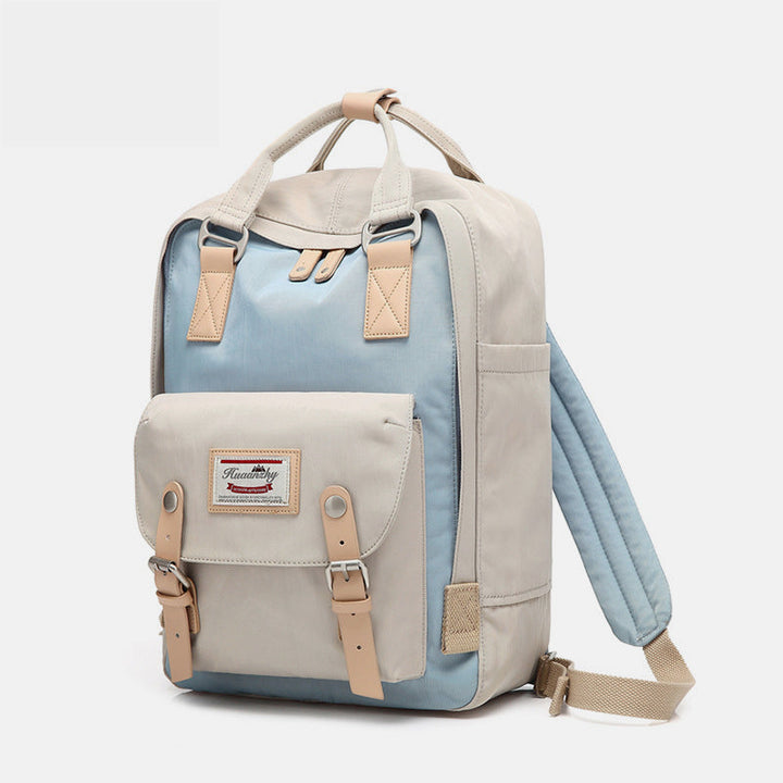 Großer Vintage-Reiserucksack mit mehreren Taschen im College-Stil