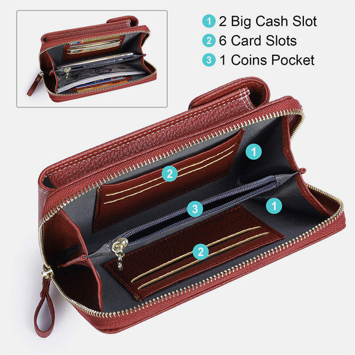 Handy Geldbörse Brieftasche Crossbody Telefon Tasche