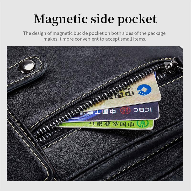 Große Kapazität Echt Leder Messenger Bag Crossbody Schulter Geldbörse Fit 9,7 in iPad