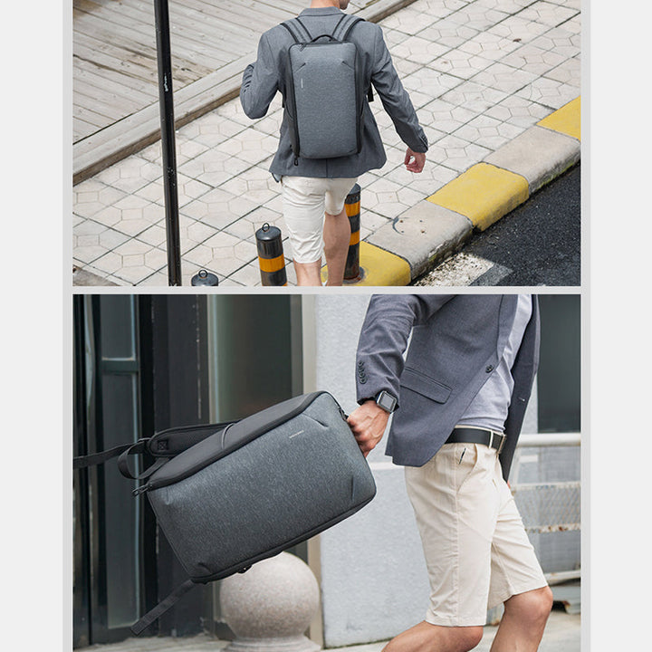 Zusammenklappbarer, wasserdichter, stahlsicherer Reiserucksack mit USB-Ladeanschluss