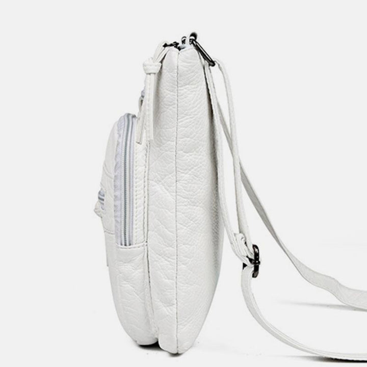 Umhängetasche aus weichem Leder mit großem Fassungsvermögen, Schultertasche