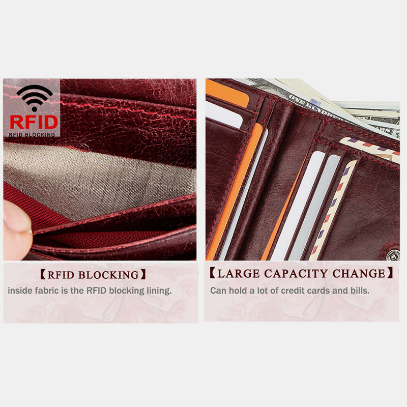 RFID-Schutzhülle aus echtem Leder mit Diebstahlschutz