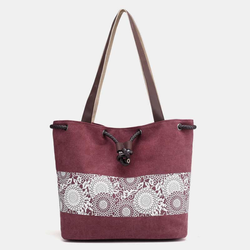 Umhängetasche für Damen, lässig, große Kapazität, bedruckt, Einkaufshandtasche