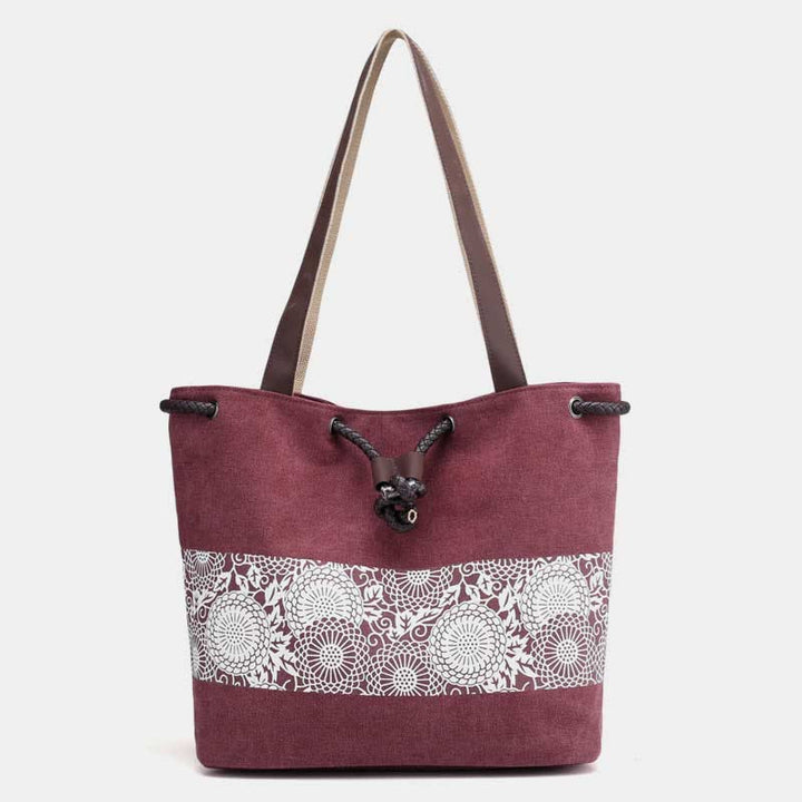Umhängetasche für Damen, lässig, große Kapazität, bedruckt, Einkaufshandtasche