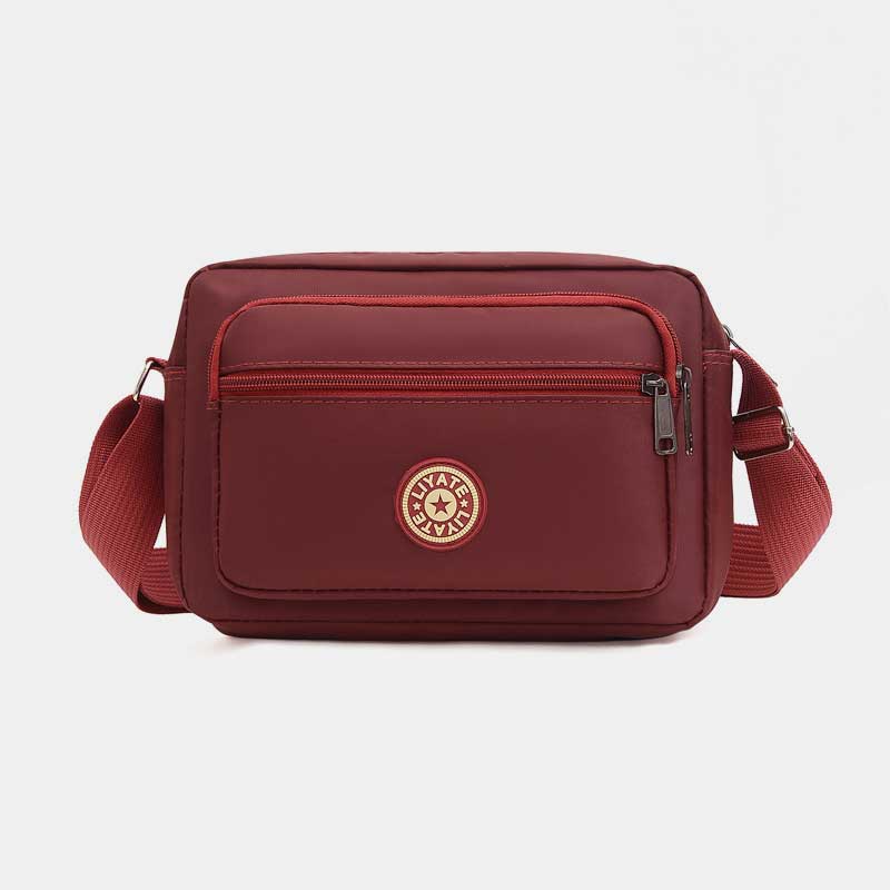 Große Kapazität Bedruckte, robuste Schultertasche aus Nylon mit Umhängetasche