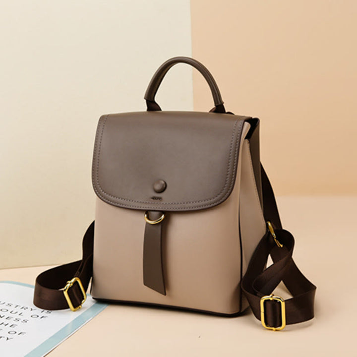 Minimalistischer Rucksack Farbkontrast Robustes veganes Leder Kleiner Tagesrucksack