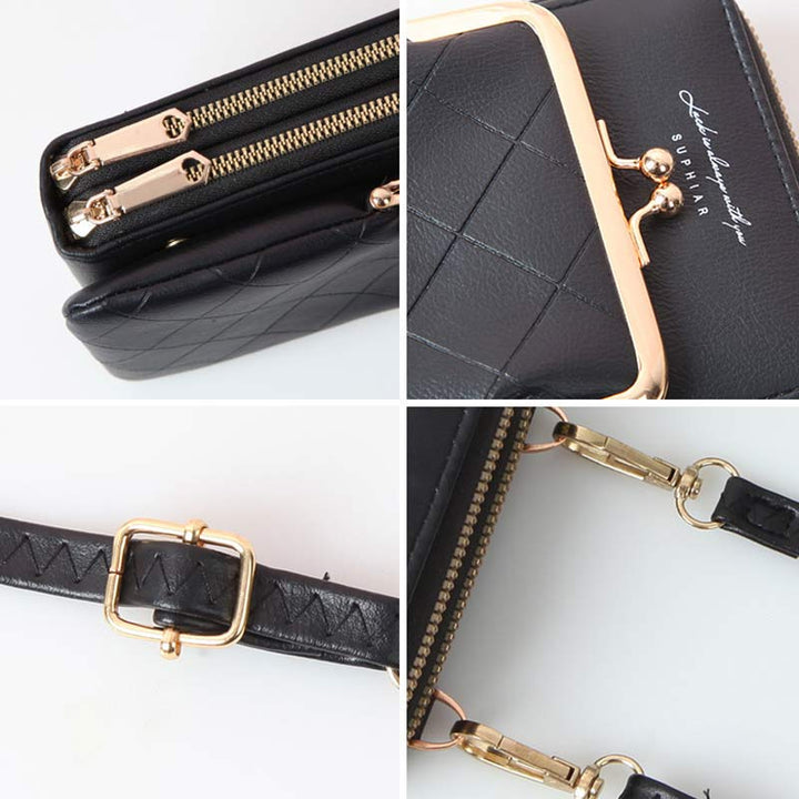 Kleine Crossbody-Handy-Geldbörse für Damen, leichte Mini-Umhängetasche