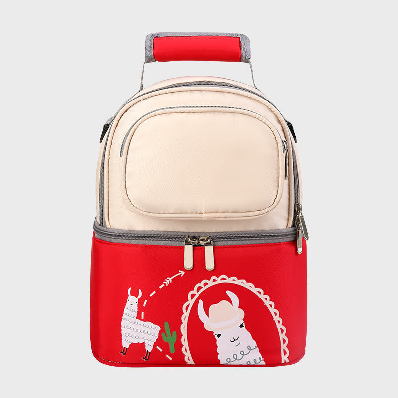 Mamatasche für Frauen Cartoon Multifunktionaler Outdoor-Rucksack mit zweilagigem Design