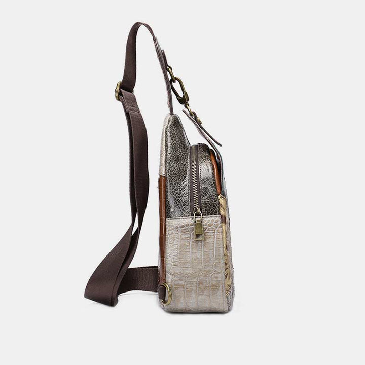 Schultertasche für Damen, Vintage, Folk-Custom, Leder, Reise-Umhängetasche