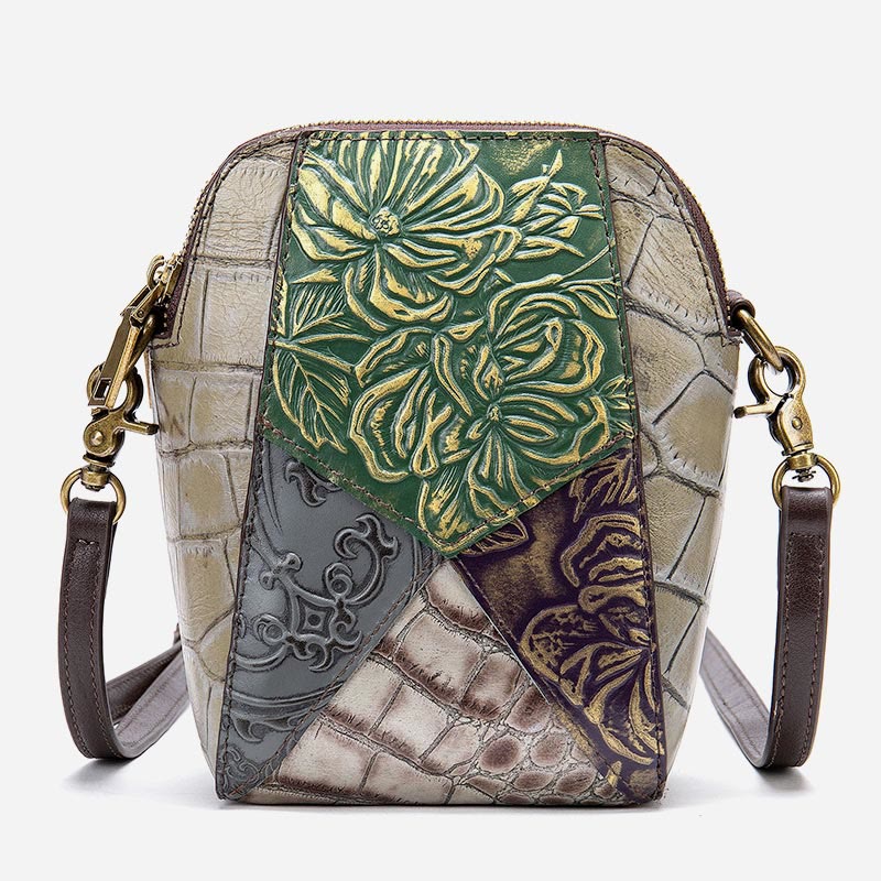 Handytasche für Damen Vintage Custom Mini Umhängetasche aus Rindsleder