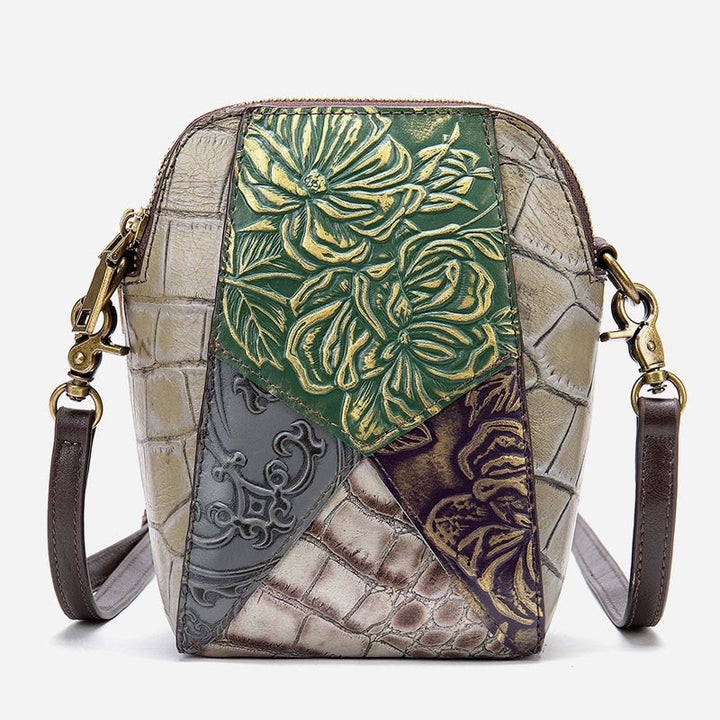 Handytasche für Damen Vintage Custom Mini Umhängetasche aus Rindsleder