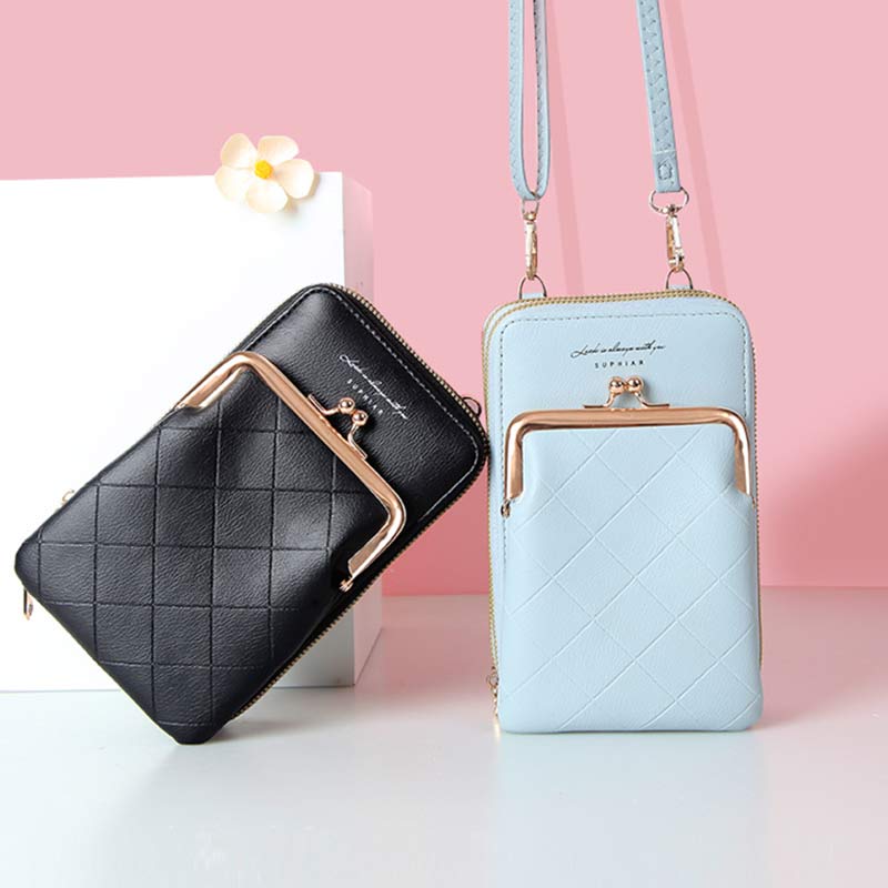 Kleine Crossbody-Handy-Geldbörse für Damen, leichte Mini-Umhängetasche