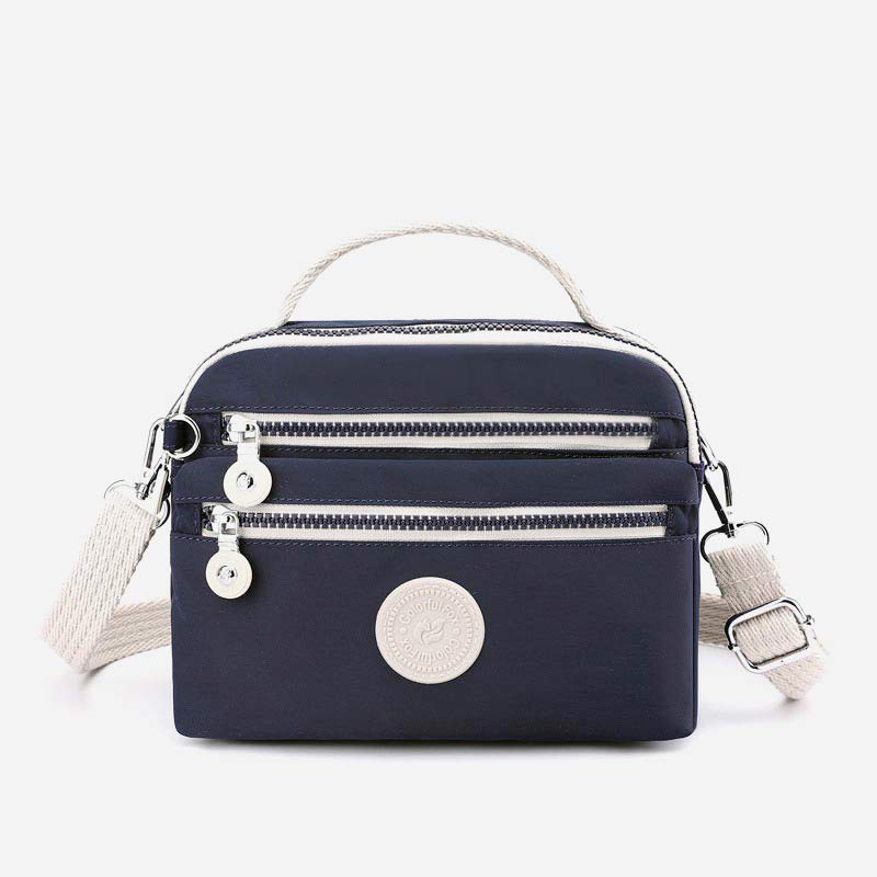 Leichte Handtasche aus Nylon mit mehreren Taschen, kleine Umhängetasche