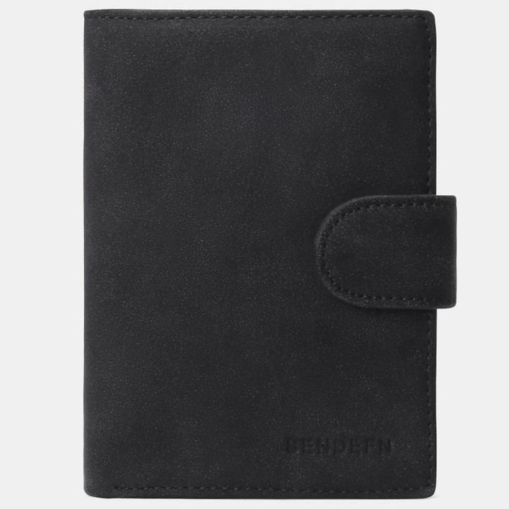 Kleine Geldbörse aus echtem Leder mit RFID-Blockierung - Dunkelgrau - image 18