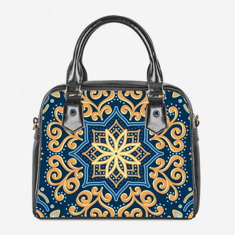 PU-Leder-Blumen-Geldbörsen Top-Griff-Tasche Crossbody Handtasche Satchel Taschen