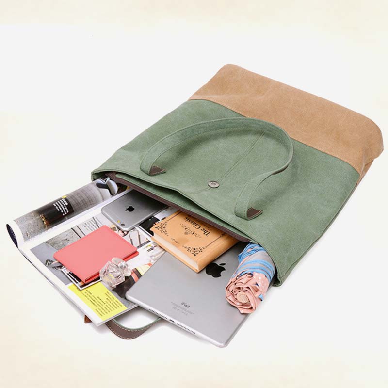Große Kapazität Vintage Schwere Stil Handtasche Schultertasche