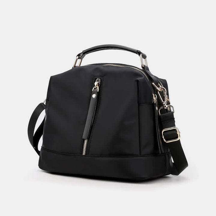 Kleine Umhängetasche mit Doppelreißverschluss, Handtasche für Damen, leichte Geldbörse