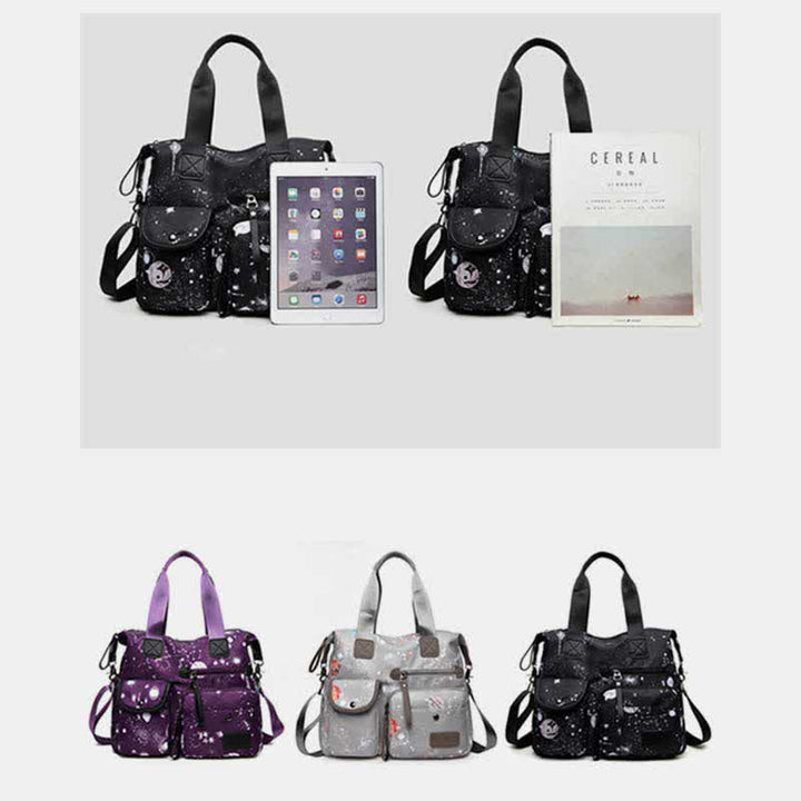 Leichte Tragetasche mit mehreren Taschen für Damen, Mehrzweck-Umhängetasche