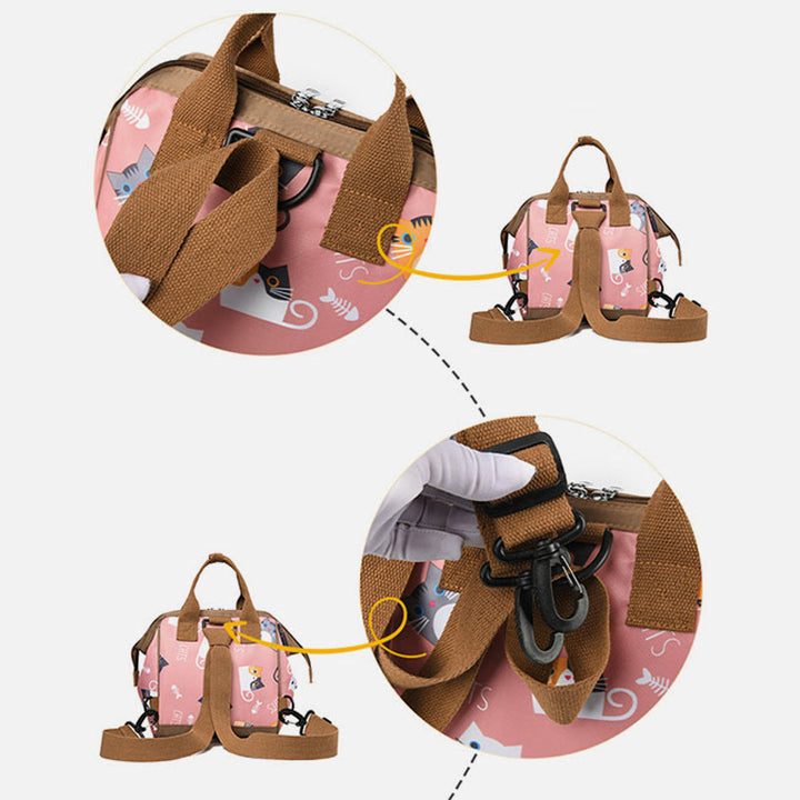 Funktionelle wasserdichte Umhängetasche, umwandelbarer Mini-Rucksack, Mamatasche
