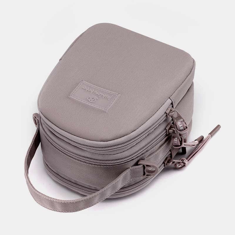 Umhängetasche mit dreifachem Reißverschluss für Damen, wasserdichte Mini-Reisehandtasche