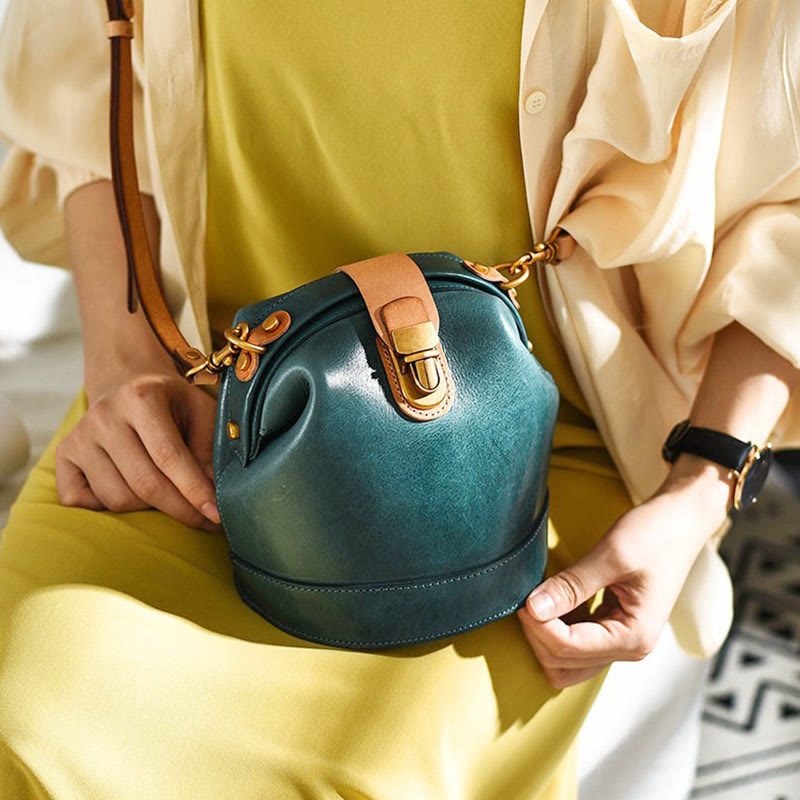 Handgemachte Umhängetasche für Damen im Vintage-Stil, für den täglichen Einkauf