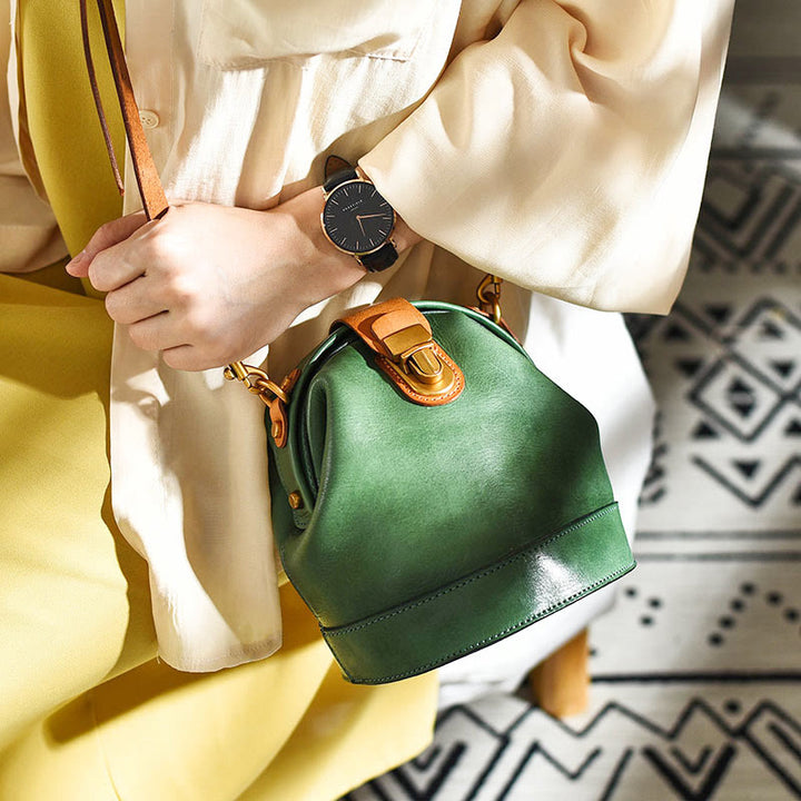 Handgemachte Umhängetasche für Damen im Vintage-Stil, für den täglichen Einkauf